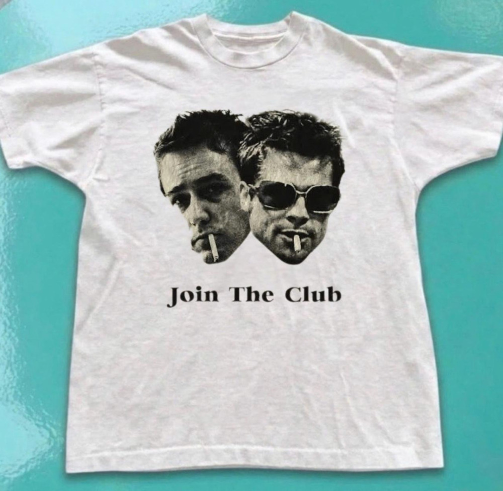 Fight Club Join The Club Grunge White T-Shirt